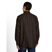 Tom Tailor Shirt Corduroy Checked Dark Brown